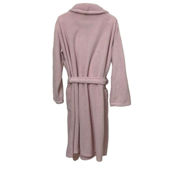 Ulta Beauty Pink Plush Robe Womens Size 1X - 2X Midi Tie Soft Loungewear - Picture 5 of 10